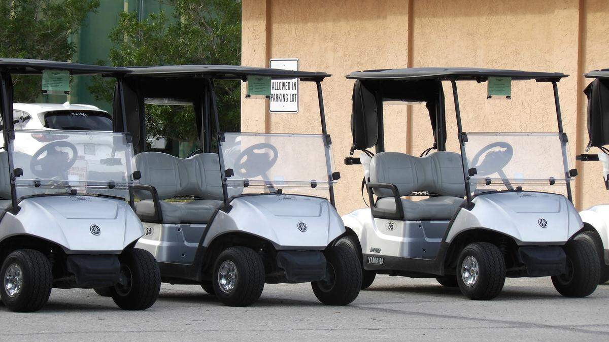 Golf carts are pictured at River Run Golf Links, 1801 27th St. E., where a new report recommends key changes that could cost $7 million for the city of Bradenton, which owns the public course.