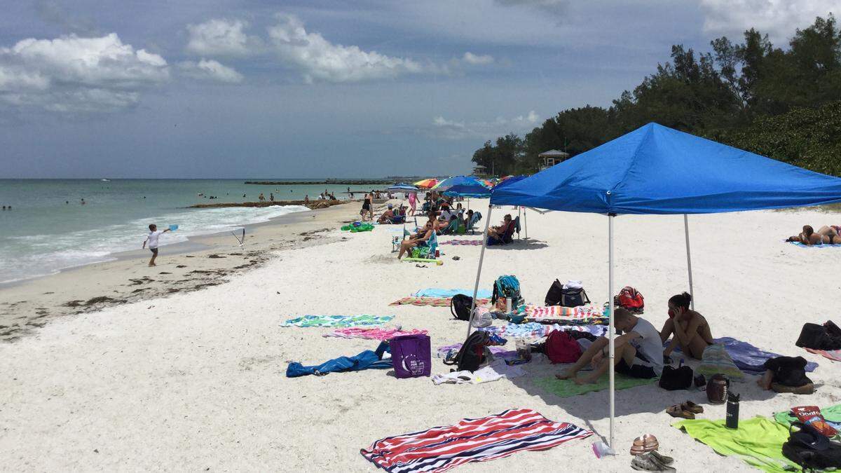 Beaches on Anna Maria Island were packed on Saturday to kick off Memorial Day weekend, but for the most part, everyone was practicing social distancing between groups.