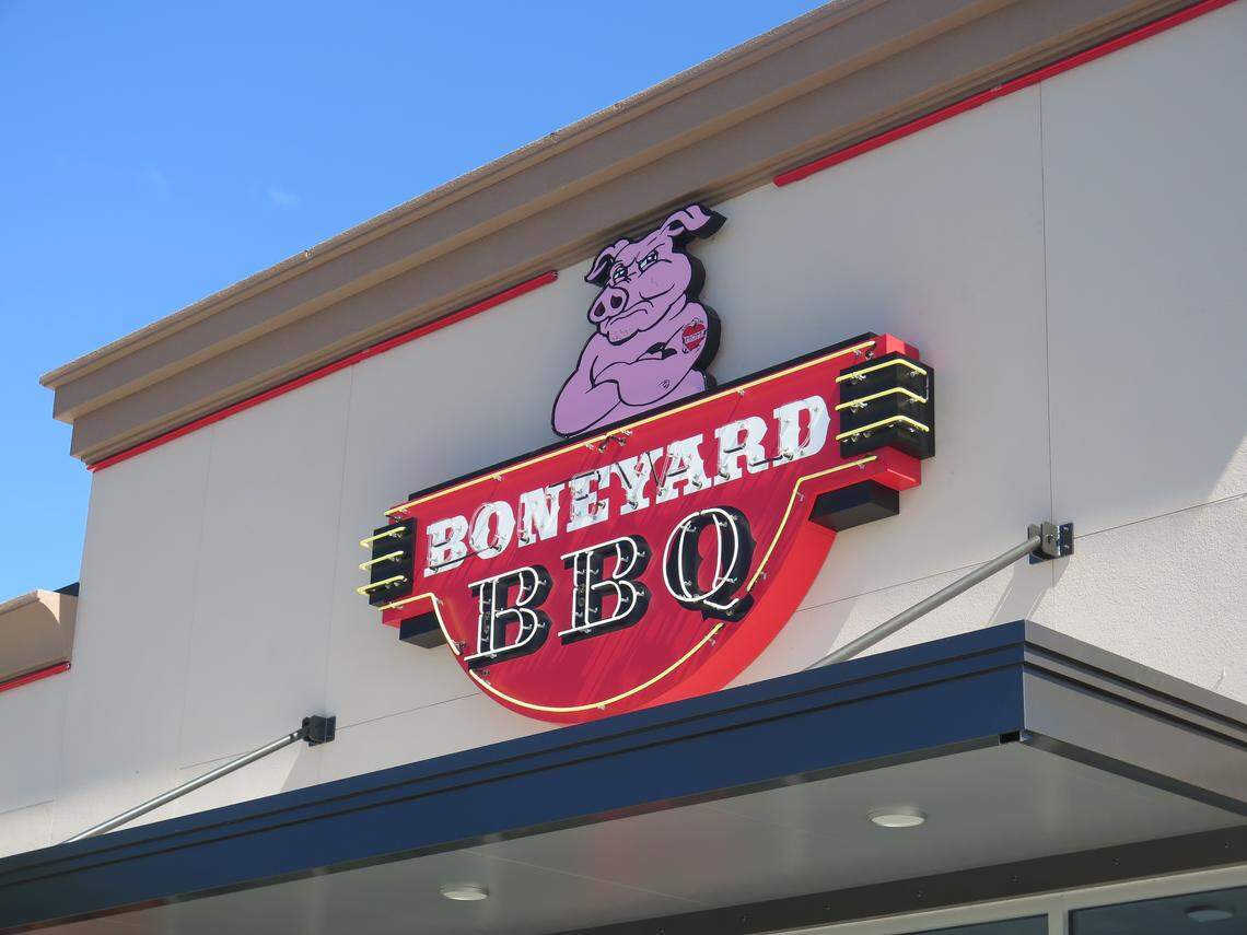 Located behind Zaxby’s and next door to Shipley Do-Nuts, BoneYard BBQ opened at the end of July in a new 3,000-square-foot space that seats 140 people.