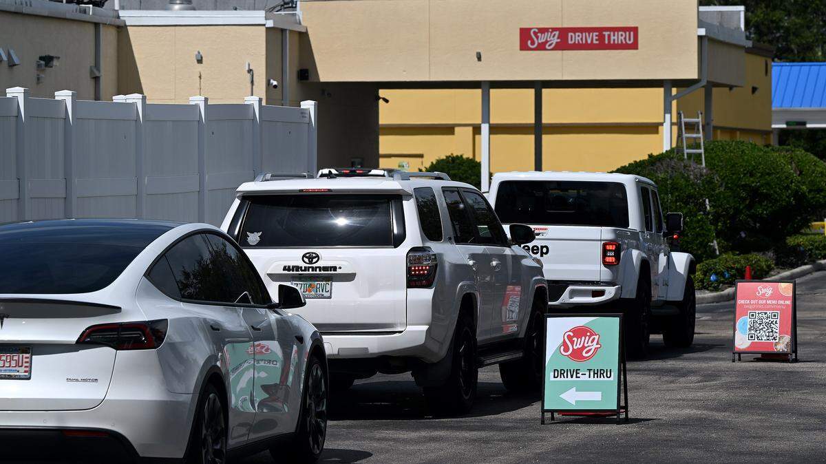 Swig has launched a soft opening of its restaurant at 6412 Cortez Road W., serving “dirty sodas.” The new Bradenton location is pictured on Aug. 25, 2025.