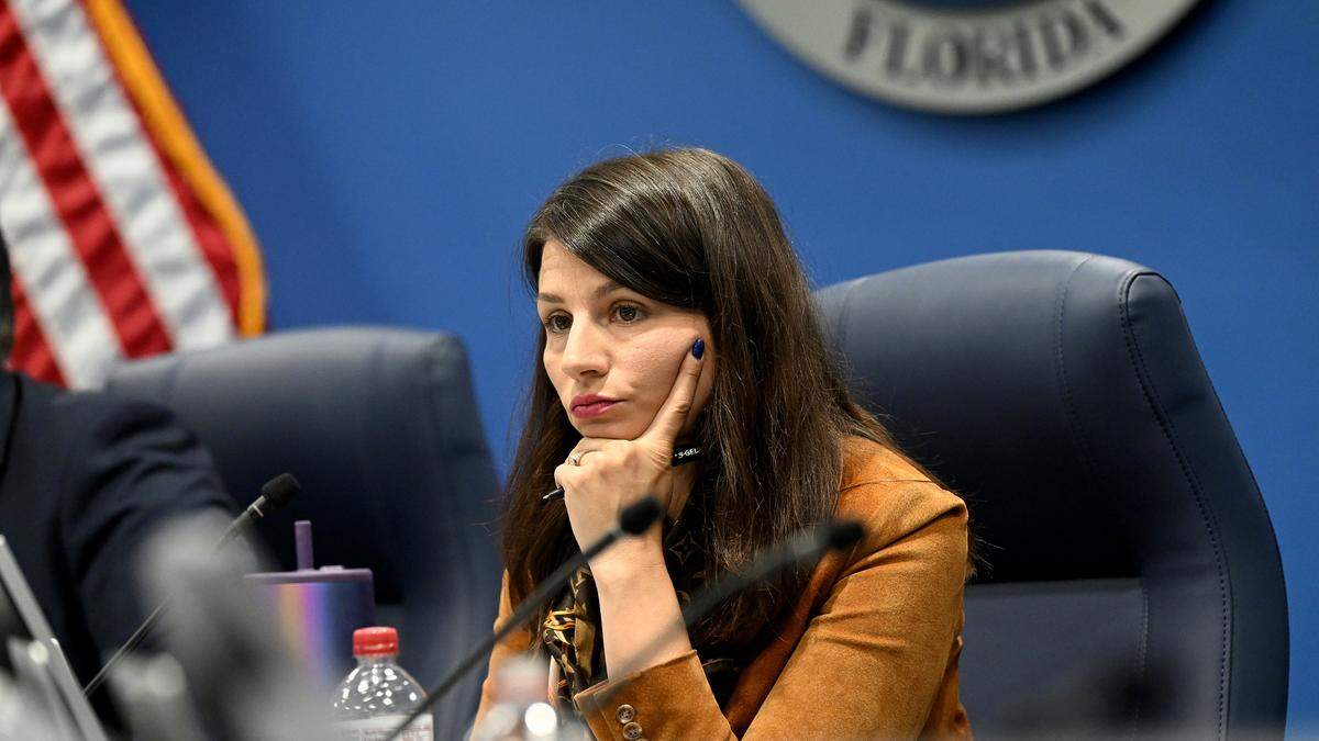 Manatee County leaders are set to debate whether the county should end its decades-long practice of adding fluoride to drinking water. Commissioner Amanda Ballard, who first brought the item up for discussion, is pictured during a Manatee Board of County Commissioners meeting on Aug. 27, 2024, in this Bradenton Herald file photo.