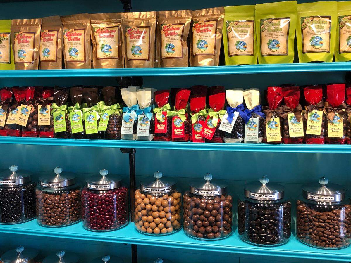 Sweet treats line the shelves at Pecan Jacks in Santa Rosa Beach. The business has a thriving online component, and will be offering a special deal to digital customers on Cyber Monday.Img 2846
