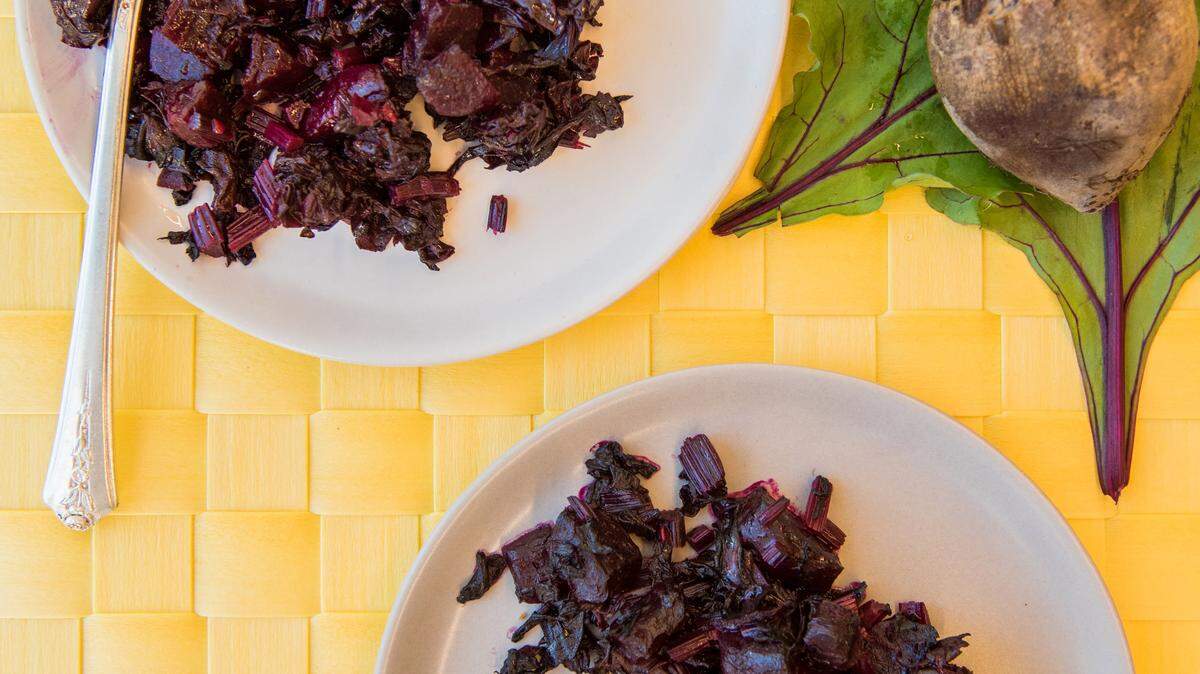 Roasted beets with sauteed beet greens. The Washington Post