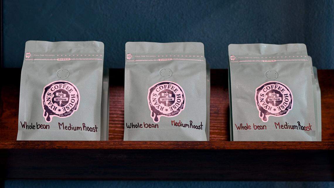 Bags of coffee at Ryan’s Coffee House in Parrish on Jan. 2, 2026.