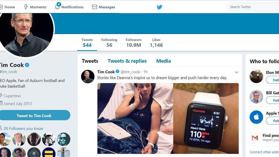 Apple CEO tweeted a story about Florida teen who says the Apple Watch saved her life