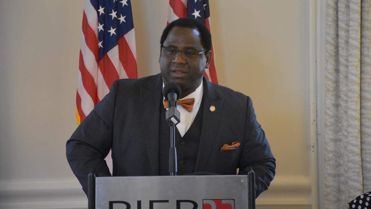 Rep. Wengay “Newt” Newton, D-St. Petersburg, spoke against abortion and arming teachers because of potential harm to students at Thursday’s Bay Club luncheon. He said he was in support of Senate President Bill Galvano’s plan for three new toll roads in the state, however.