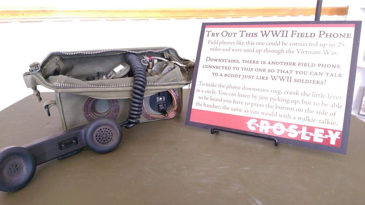 The Palmetto Historical Park, which includes a Military Museum, highlights Crosley's contributions to America's WWII efforts in their exhibit. This exhibit features Crosley artifacts that helped win the Second World War, such as proximity fuses, military radios, and gun sights. The exhibit also includes a slice of life in a WWII military base, where visitors can power a Crosley generator to light up a soldier's tent and talk to a friend on working field phones. 
 PHOTO PROVIDED