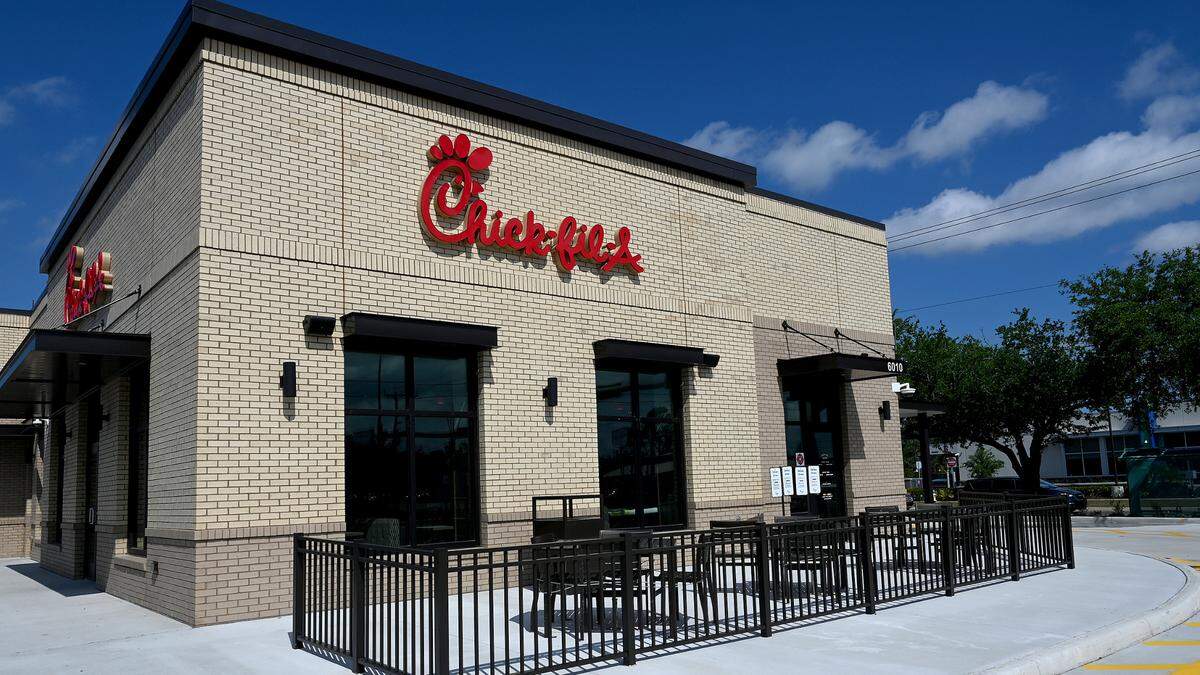 The Chick-fil-A under construction in the 6000 block of 14th Street West appears to be near completion, as shown here on Tuesday, April 15, 2025.