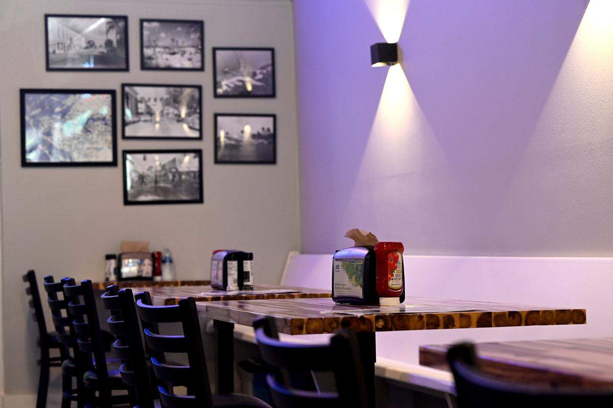 The dining area at Jaxx Wing Co. on Bradenton’s Old Main Street in downtown Bradenton.