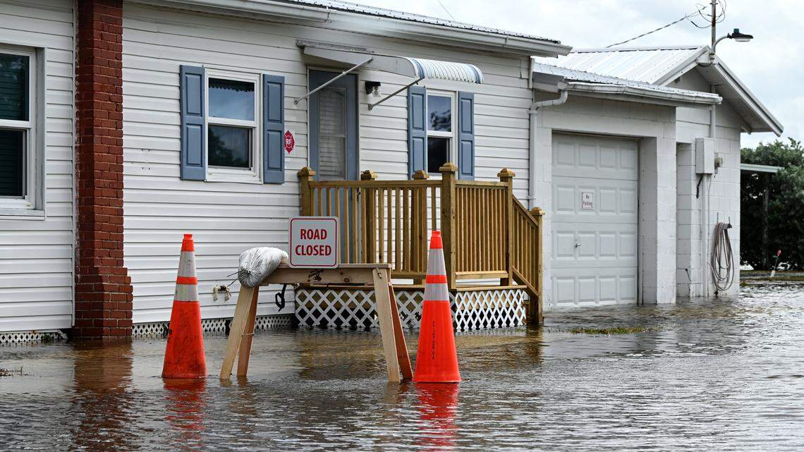 Several areas of Braden Castle experience flooding as Hurricane Helene approached Manatee County on Thursday, Sept. 26, 2024.