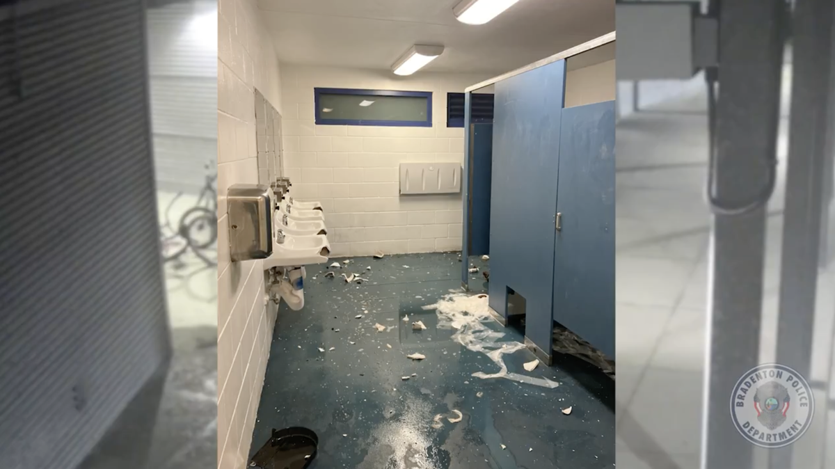 On Jan. 10, 2025, surveillance video caught teens going into a public restroom at Rossi Park on Bradenton’s Riverwalk where they allegedly caused $5,000 in damage.