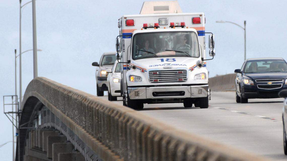 An ambulance crosses over the Desoto Bridge into Bradenton on its way to Manatee Memorial Hospital. In the ongoing discussion of what to replace the Desoto Bridge with, Florida Rep. Wengay Newton, D-Dist. 70, asks the community to think about the bigger picture with emergency responder needing to navigate congestion to get to your loved ones.