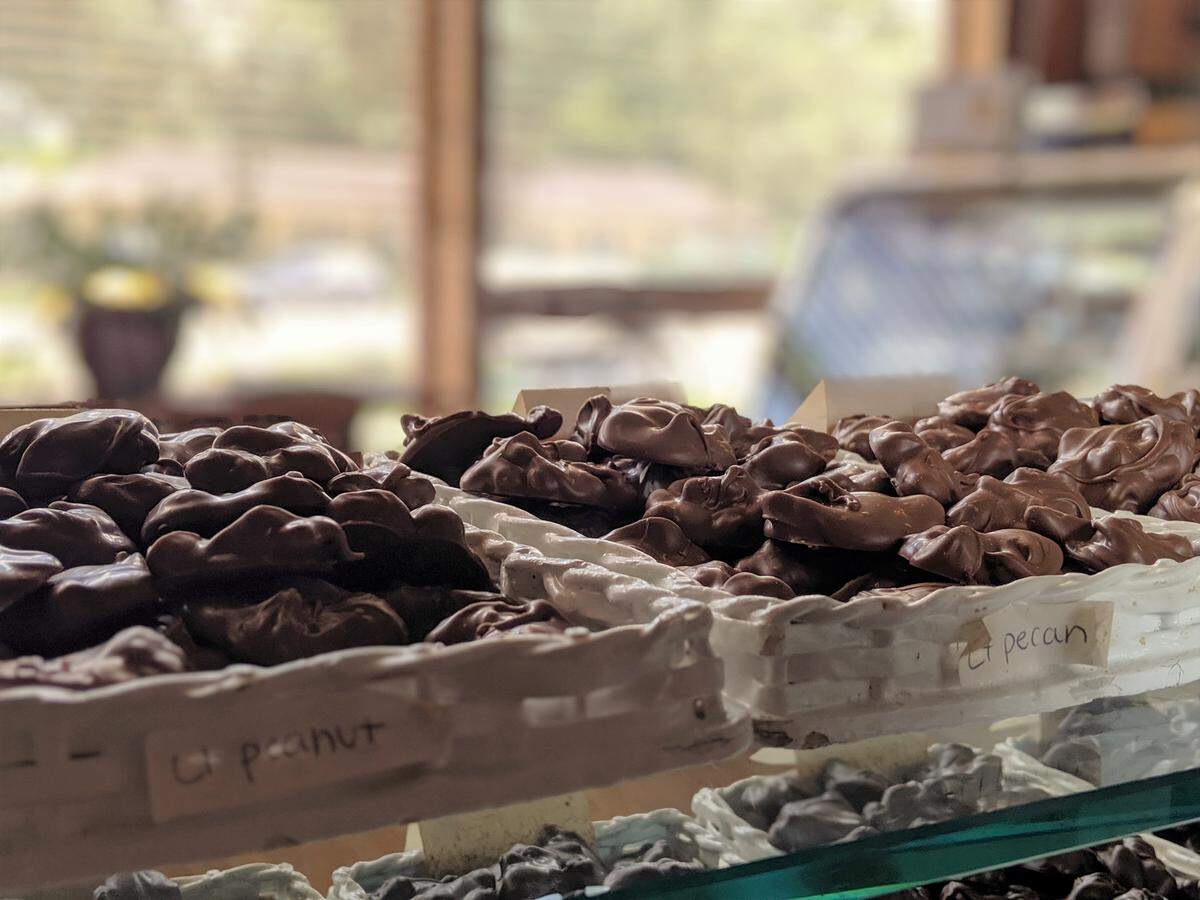 Milk and dark chocolate nut clusters are a customer favorite at Richey’s Chocolates in Bradenton.