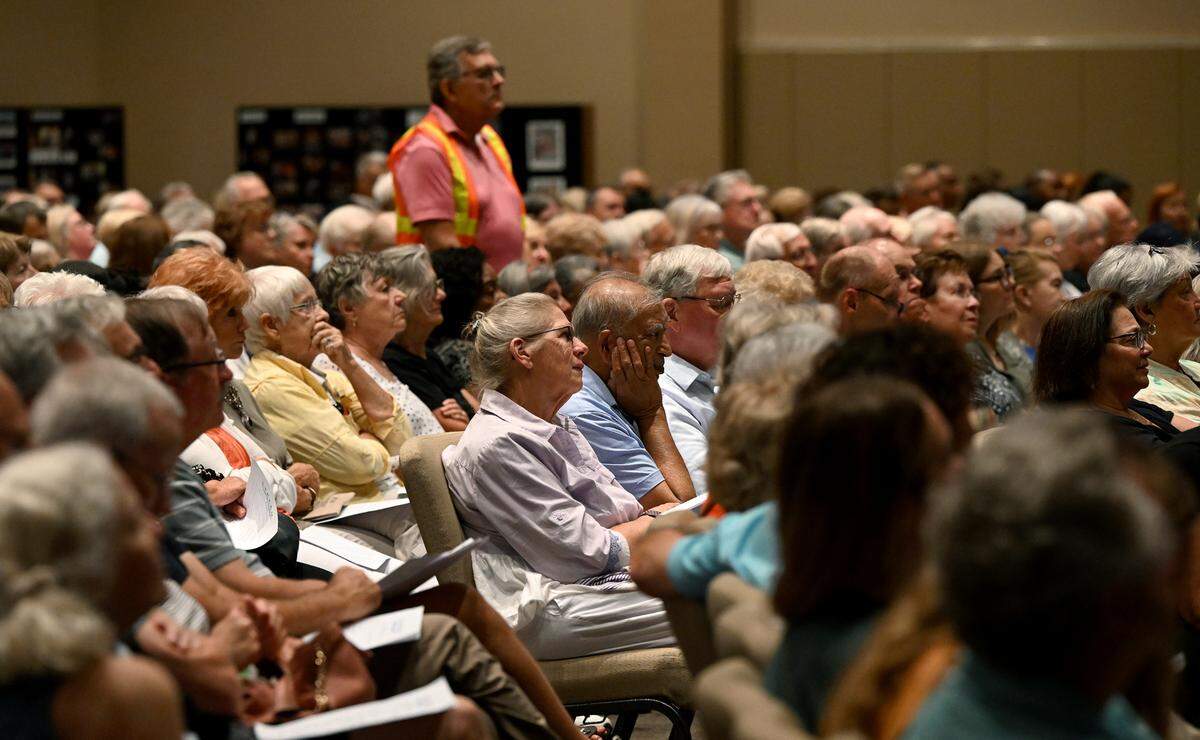 Hundreds gathered for a meeting of STREAM at the Harvest United Methodist Church in Lakewood Ranch to talk about affordable housing and criminal justice reform. The group, Stronger Together Reaching Equality Across Manatee celebrated some housing victories at the meeting but called for more.