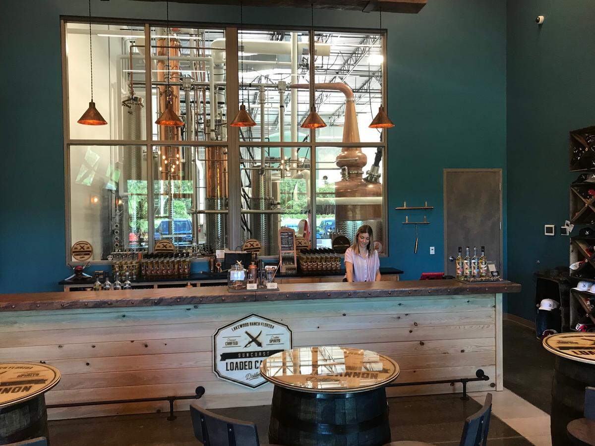 The Loaded Cannon Distillery tasting room in Lakewood Ranch.