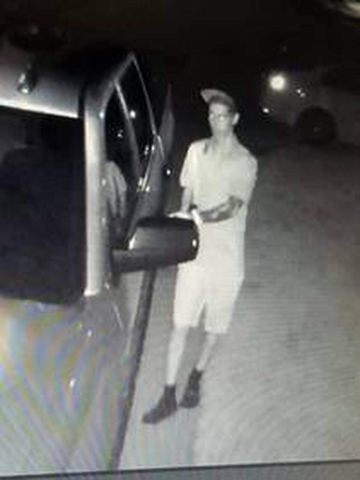 Surveillance photos captured a burglary suspect entering cars in a Bradenton subdivision.
