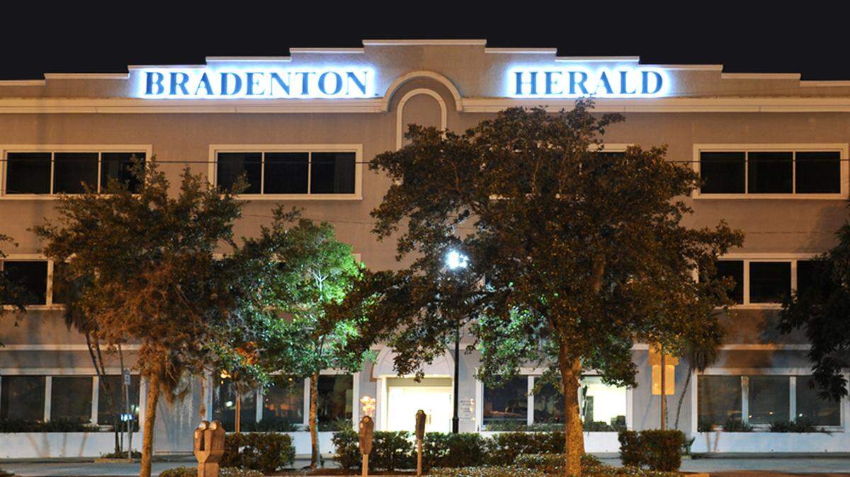 The Bradenton Herald building in downtown Bradenton.