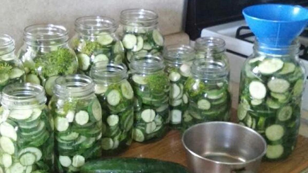 Many hands make light work when attempting jobs like canning pickles for the family to use all year.