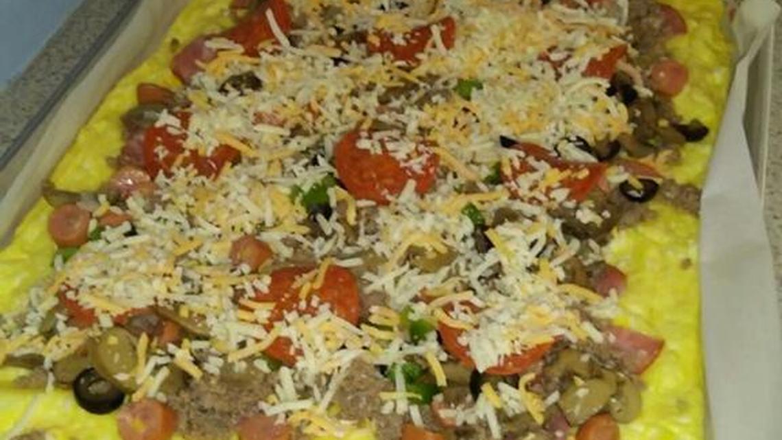 This omelet roll is a favorite for Lovina’s family and can be served breakfast, lunch or supper.