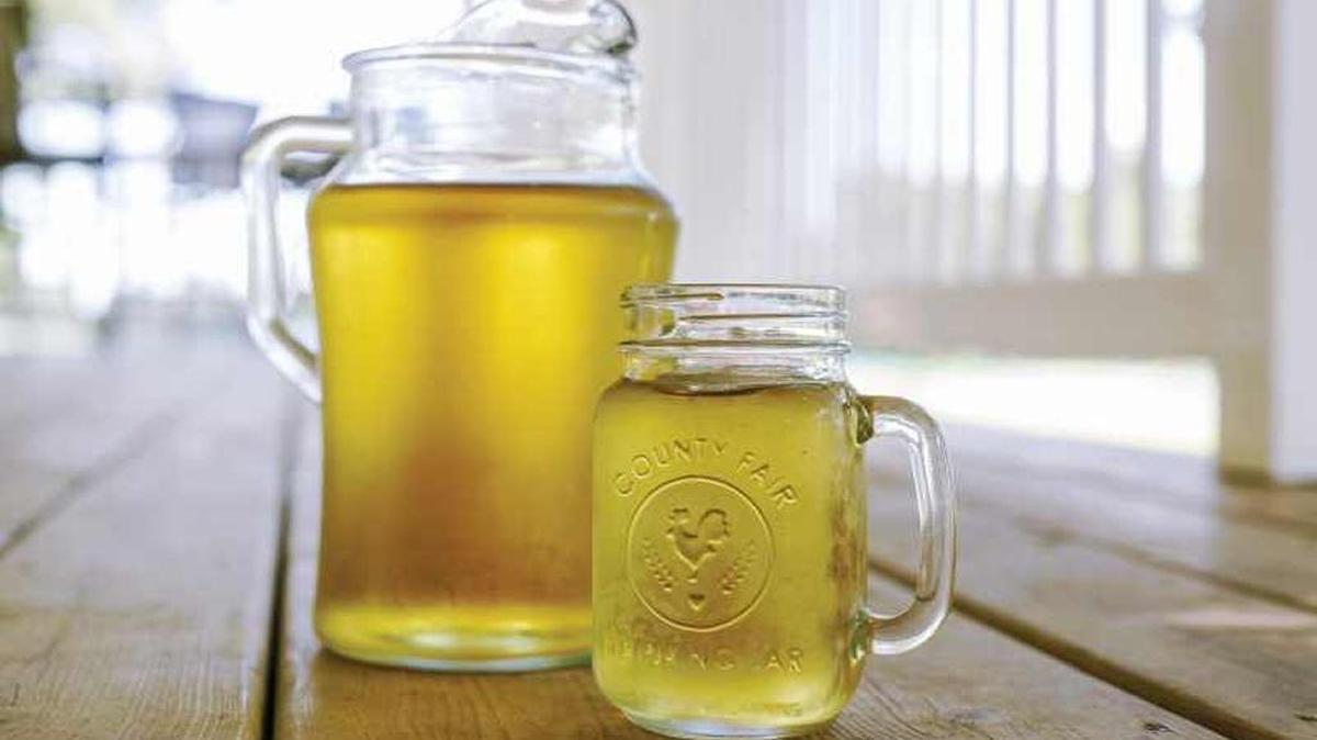 Lovina made lots of fresh thirst-quenching mint tea this week.