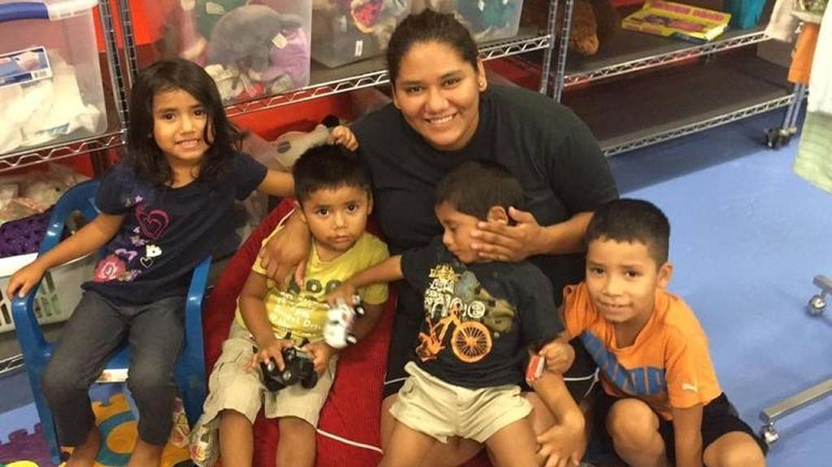Newly arrived Manatee County resident Francisca Herrera took her four youngest children to the Children’s Clothes Closet at Turning Points last year to get them free clothing.