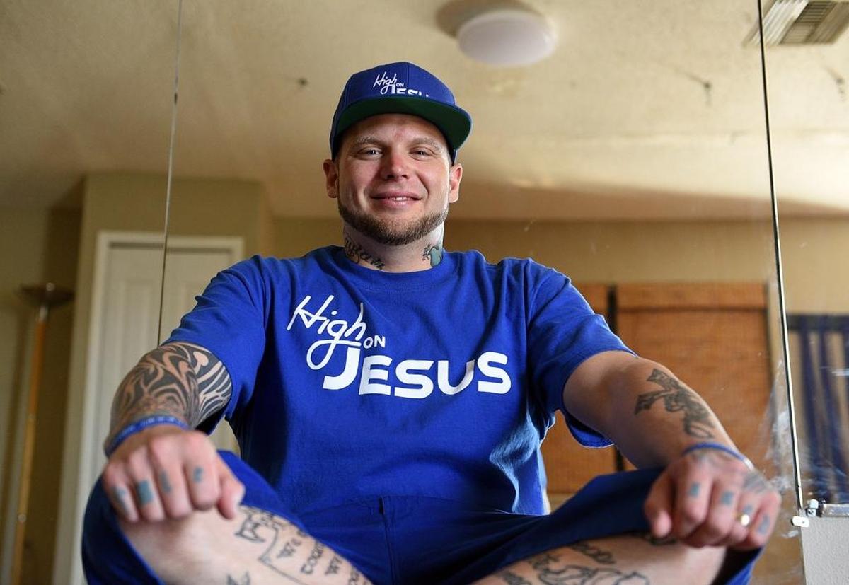 Justin Halas runs High on Jesus, a ministry that invokes the Bible and the 12-step program.