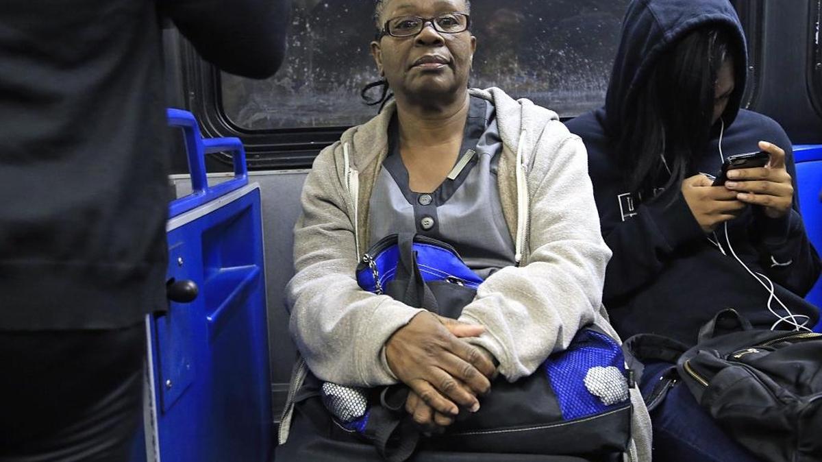 Fontainebleau housekeeper Odelie Paret leaves her home before the break of dawn to catch two buses to her job on Miami Beach. Paret sits on the first bus for her 13.5-mile journey between her modest two-bedroom apartment and Miami Beach, which exemplifies the ugly reality for most in today’s tourism workforce.