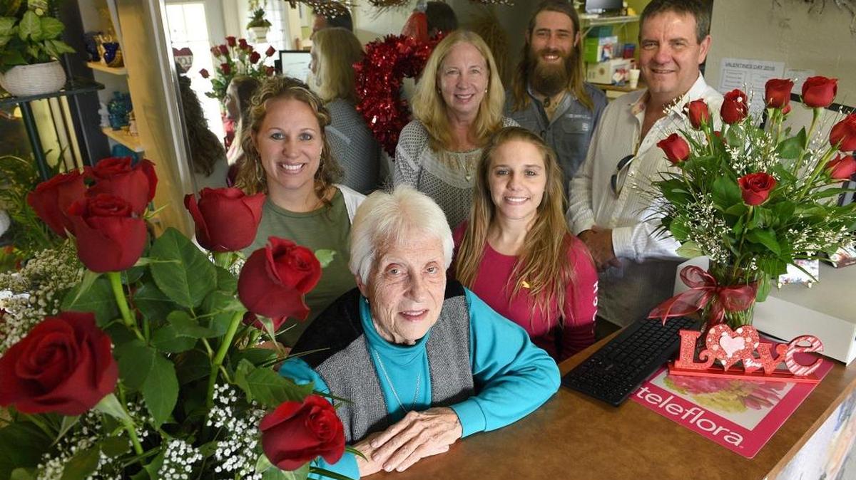 Family-owned Josey's Posey Florist is celebrating 30 years in business as Valentine's Day approaches. Clockwise from front, Family members Louise Josey, Melissa Mendiola, Annette Sullivan, Taylor Sullivan, Kevin Josey and employee Renee Debickero.