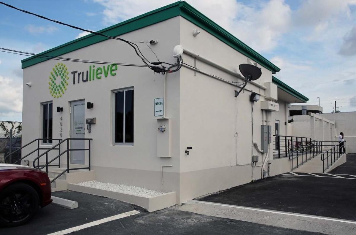 A Trulieve outlet located at 4020 NW 26th street near Miami International Airport. Among the services First Green provided its clients, armored cars would pick up cash deposits and transfer them safely to its branches.