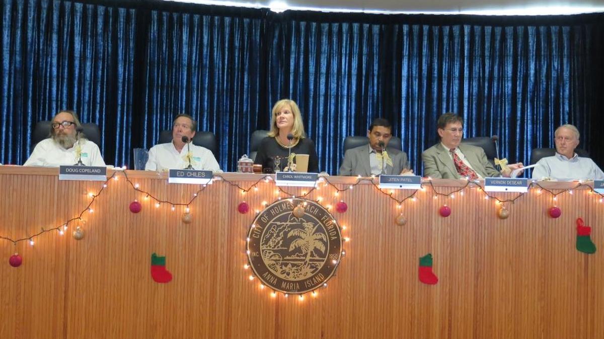 The Manatee County Tourist Development Council, from left to right: Doug Copeland, Ed Chiles, Carol Whitmore, Jiten Patel, Vernon DeSear and Jack Rynerson.