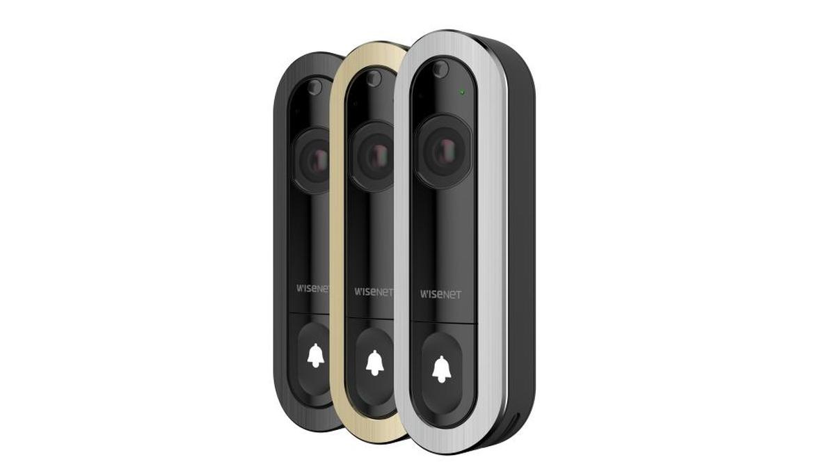 The Wisenet SmartCam D1 video doorbell.