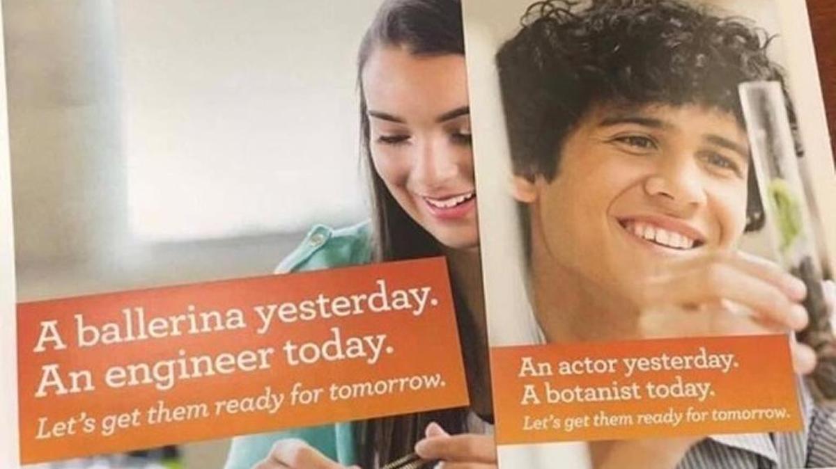 Wells Fargo has issued an apology for these advertisements that appear to devalue careers in the arts over those in science.