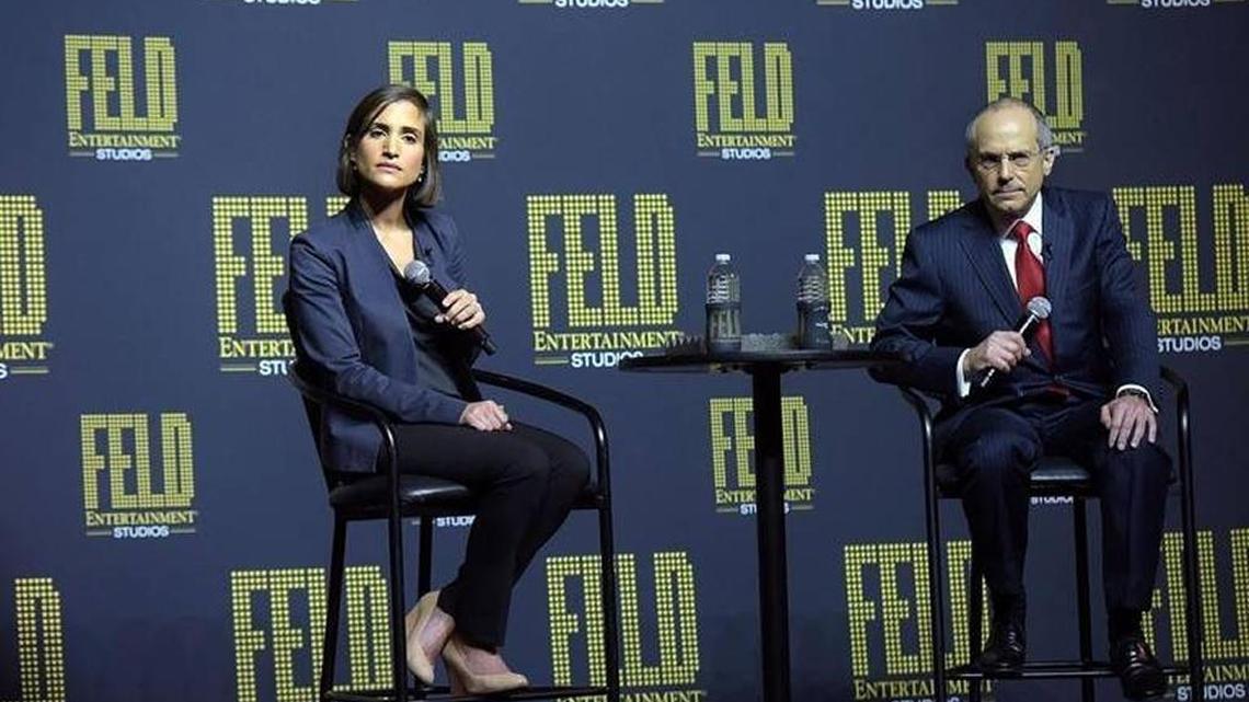 Juliette Feld, Chief Operating Officer, and Kenneth Feld, Chairman and CEO of Feld Entertainment Inc., at the January press conference announcing that the Ringling Bros. and Barnum & Bailey Circus would close in May. The final show is Sunday night in New York.