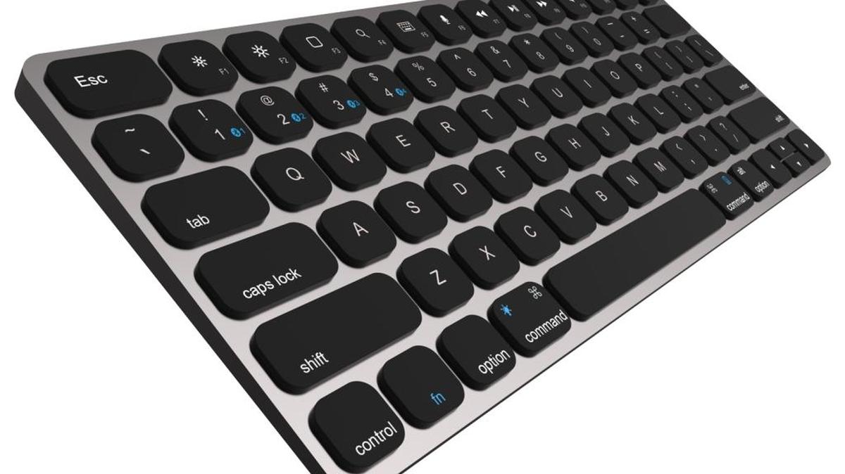 The Kanex Multi Sync Premium Slim Keyboard includes backlit keys, a rechargeable battery and the ability to connect up to four devices.