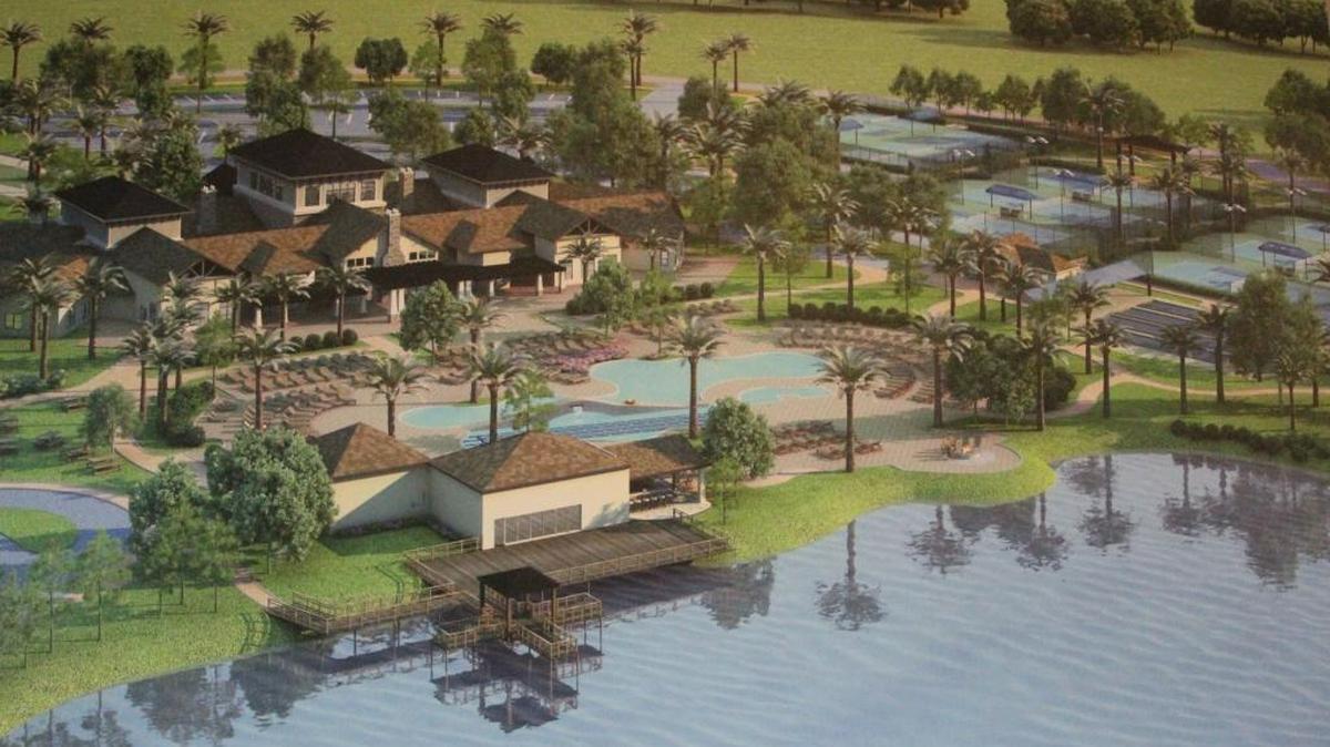 An artist's rendering of the amenity center that will be built over the next 12 months at Del Webb of Lakewood Ranch.