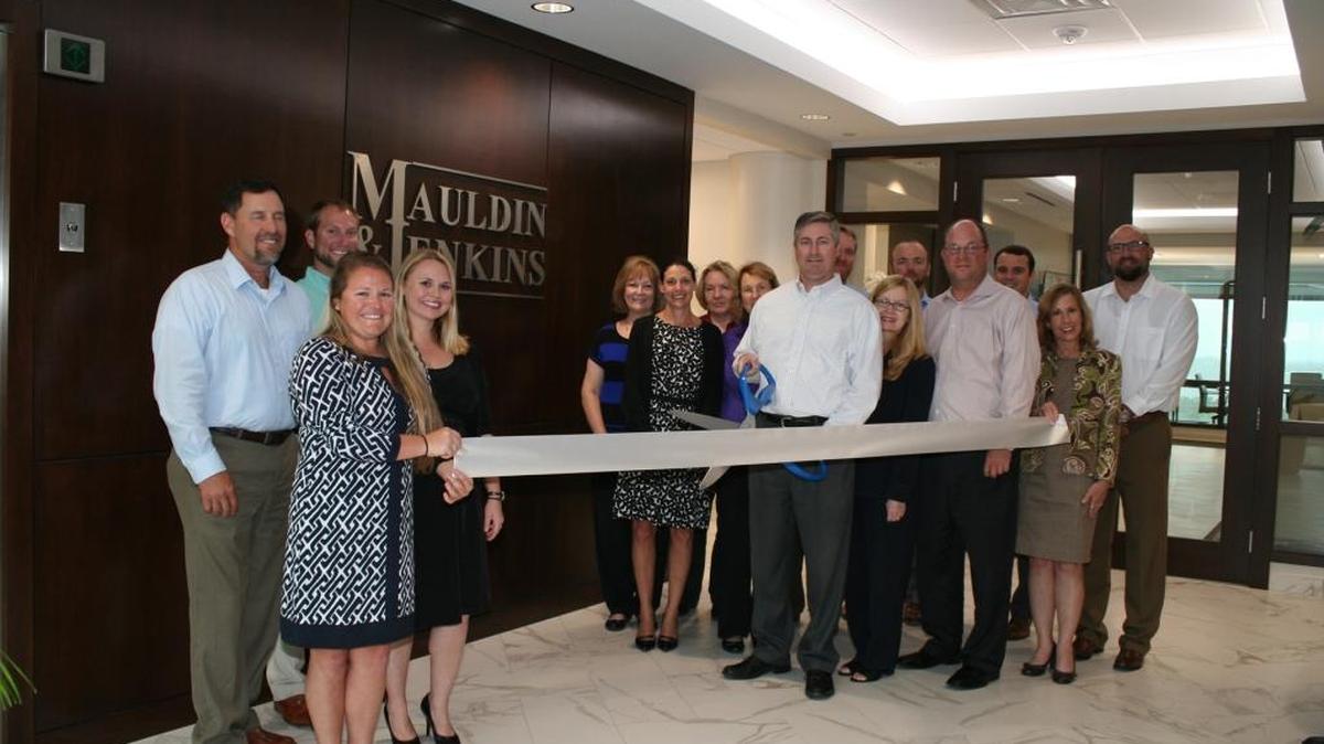 A ribbon cutting was held for Mauldin & Jenkins CPA, LLC, 1401 Manatee Ave. W., Suite 1200, Bradenton. The company offers professional services including accounting, audits, tax planning and return preparation, individual and estate tax services, information assurance services, entrepreneurial services, and employee benefit audits. For more information, call 941-747-4483 or mjcpa.com. Do you have a ribbon cutting you’d like to submit? Send it to Angie Monroe at amonroe@bradenton.com. Photo courtesy of Manatee Chamber of Commerce.