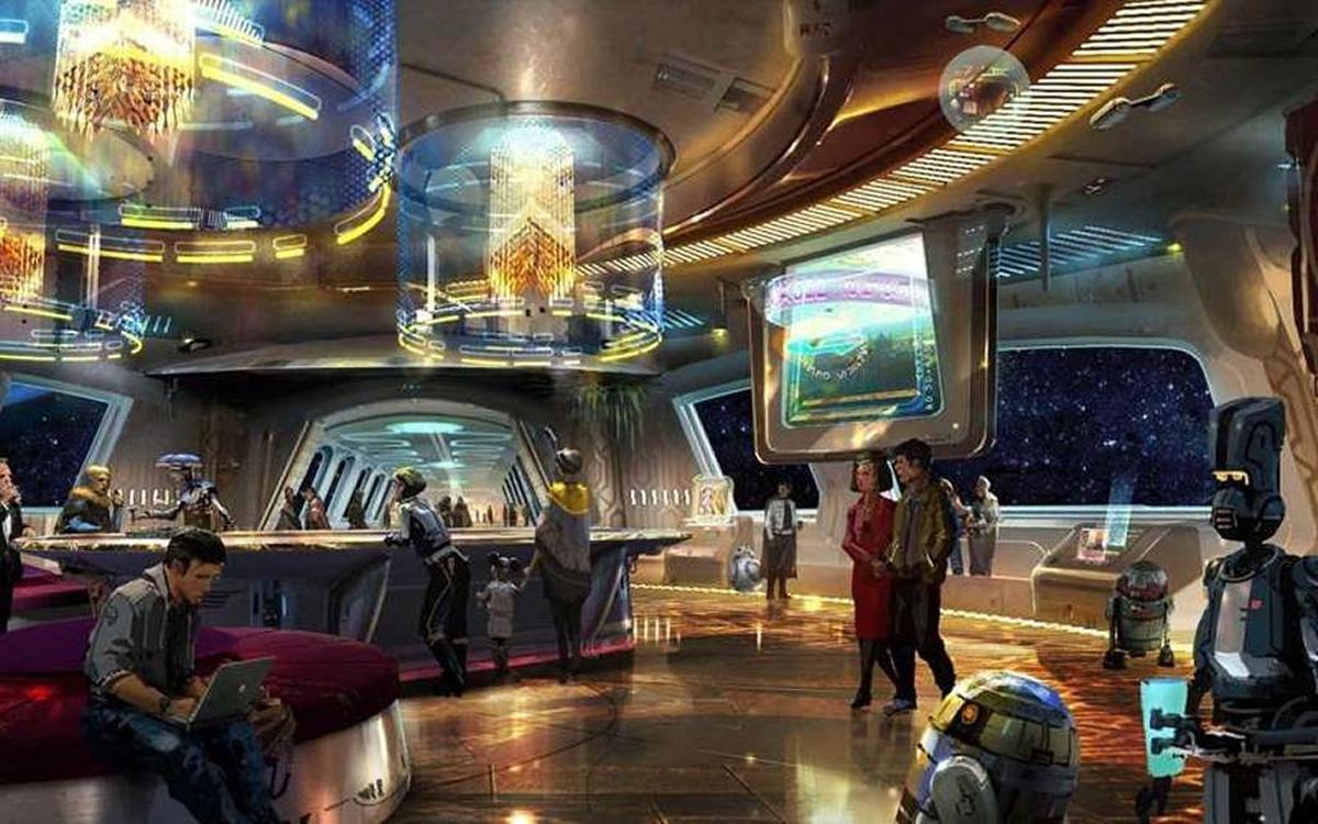 Guests entering the “Star Wars” resort will travel away from the existing theme park and into another world.