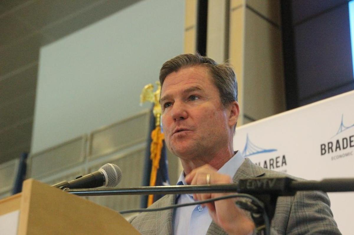 Frank Coonelly, president of the Pittsburgh Pirates, reflects on the club’s long history with Bradenton, and said he expects it to continue for many years. He made his comments Friday during the annual update of the Bradenton Area Economic Development Corporation.