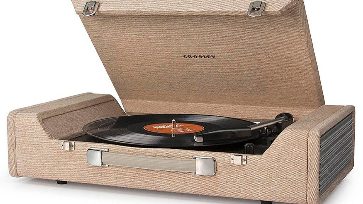 The Crosley Nomad portable turntable.