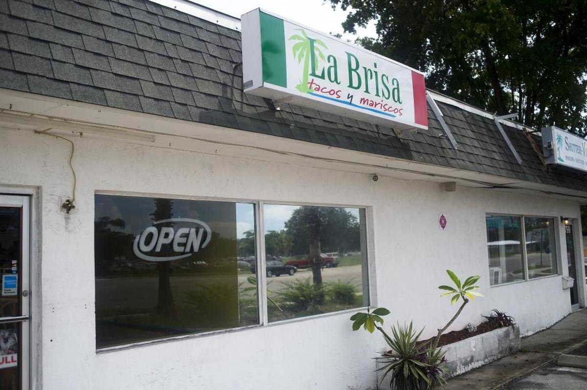 The sign outside at the second location of La Brisa Tacos y Mariscos, originally a Mexican restaurant in Sarasota, at 8799 Cortez Road W. in Bradenton.