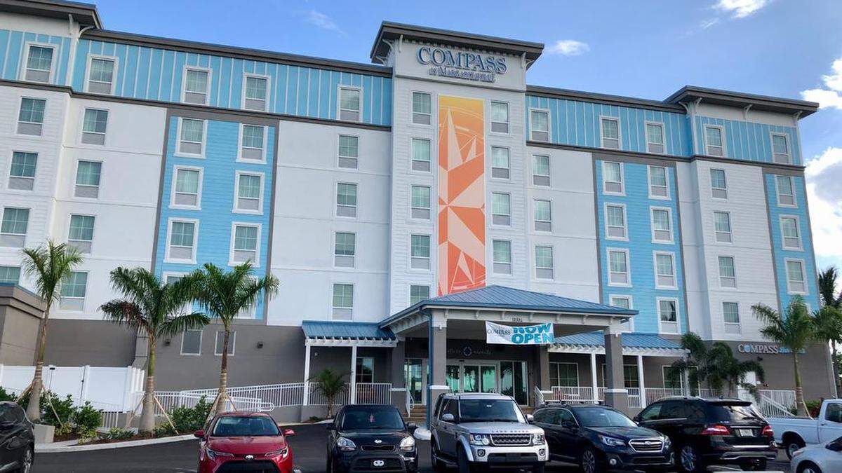 Compass By Margaritaville, a boutique hotel, located at 12324 Manatee Ave. W., recently opened in Bradenton, overlooking Anna Maria Sound. It is the first of its kind in the United States.