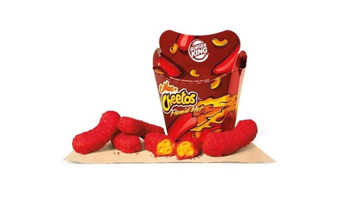 Burger King’s new Flamin’ Hot Mac and Cheetos is the latest limited item concoction by the fast food company. The fried macaroni and cheese dusted with Cheetos’ crunchy Flaming Hot flavoring arrives Thursday, Nov. 30, at its franchises.