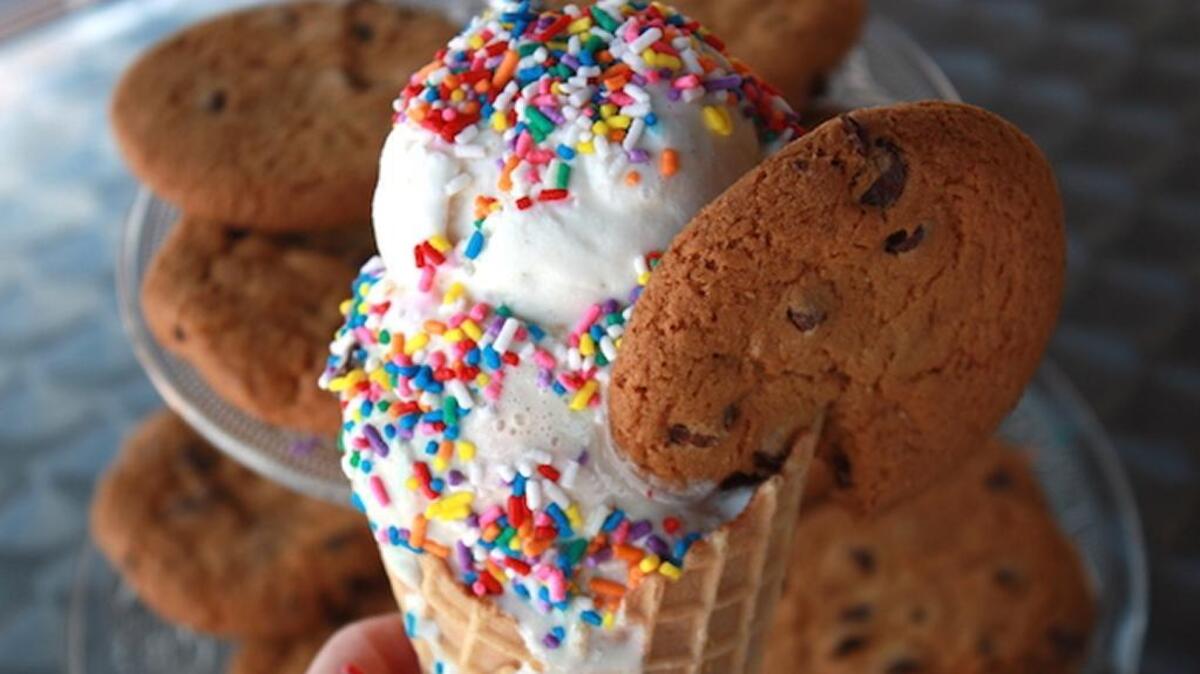 Corwin’s Ice Cream And Smoothies in Bradenton will offer free chocolate chip cookies today with any purchase.