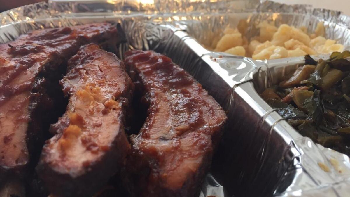 Ribs, mac and cheese and collard greens are an option if you want to go for Joey Yost’s TV dinners.