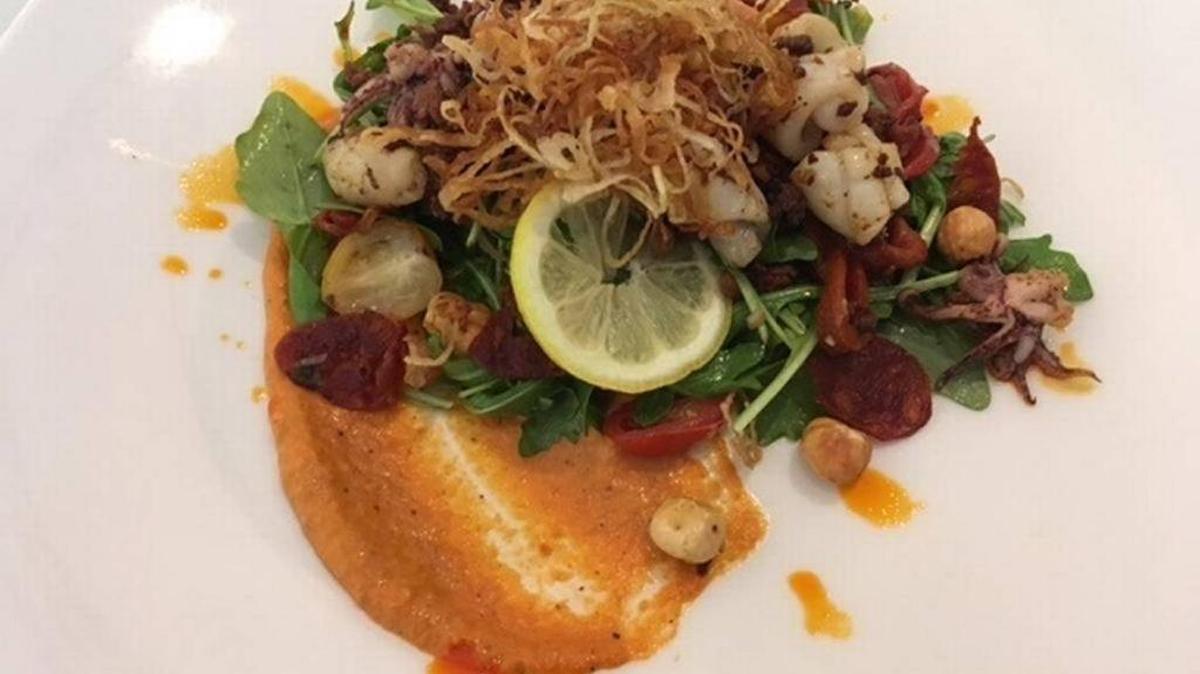 Sophie’s at Saks Fifth Avenue executive chef Andrew Thompson created the Calamari Salad, a warm salad of sautéed calamari, chorizo, romanesco dressing and confit tomato for the Sophie’s at Saks Fifth Avenue Savor Sarasota dinner menu. Sophie’s has extended it’s Savor Sarasota menu through September.