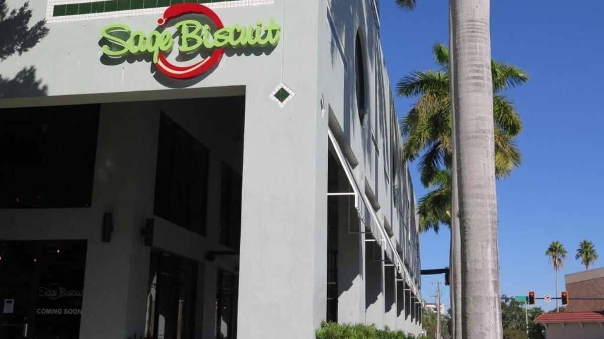 Sage Biscuit in downtown Bradenton, 1401 Manatee Ave. W., will open for the first time Tuesday at 7 a.m.