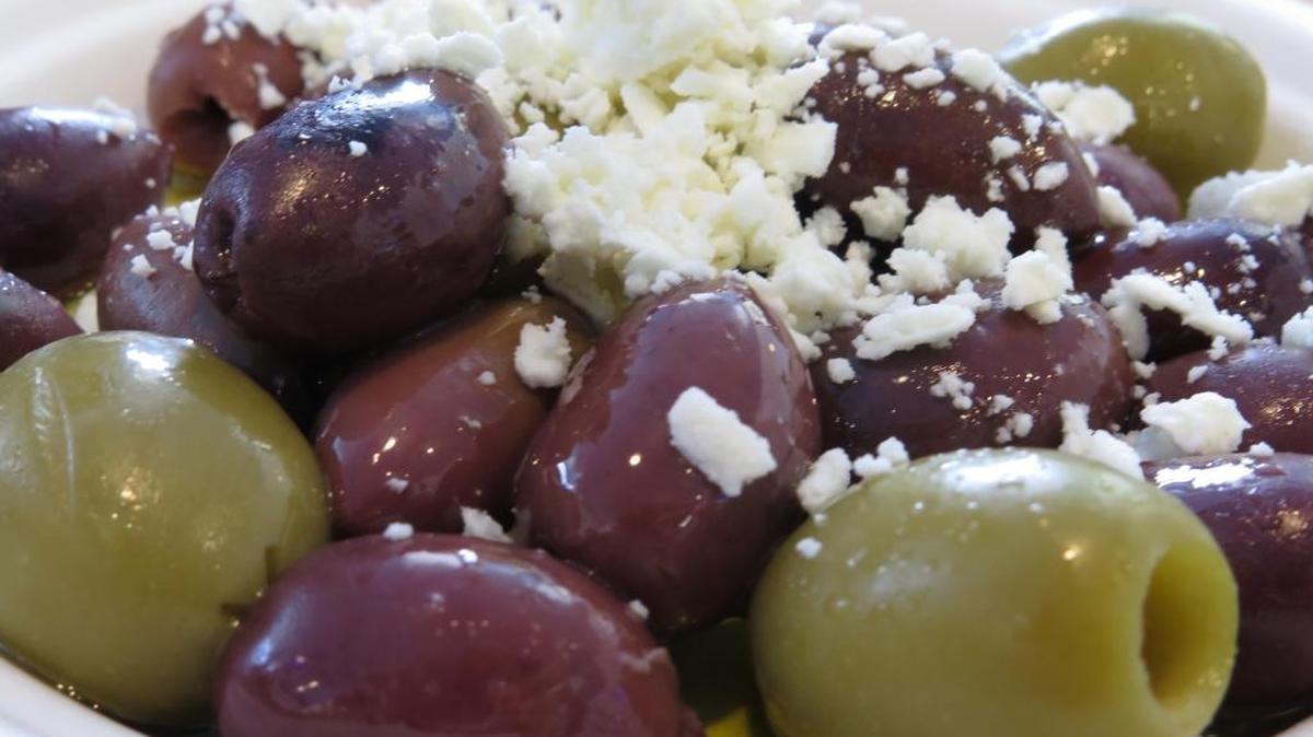 The olive plate at Ellas, a new Greek restaurant on Cortez Road. Ellas opened to the public for the first time on Friday.