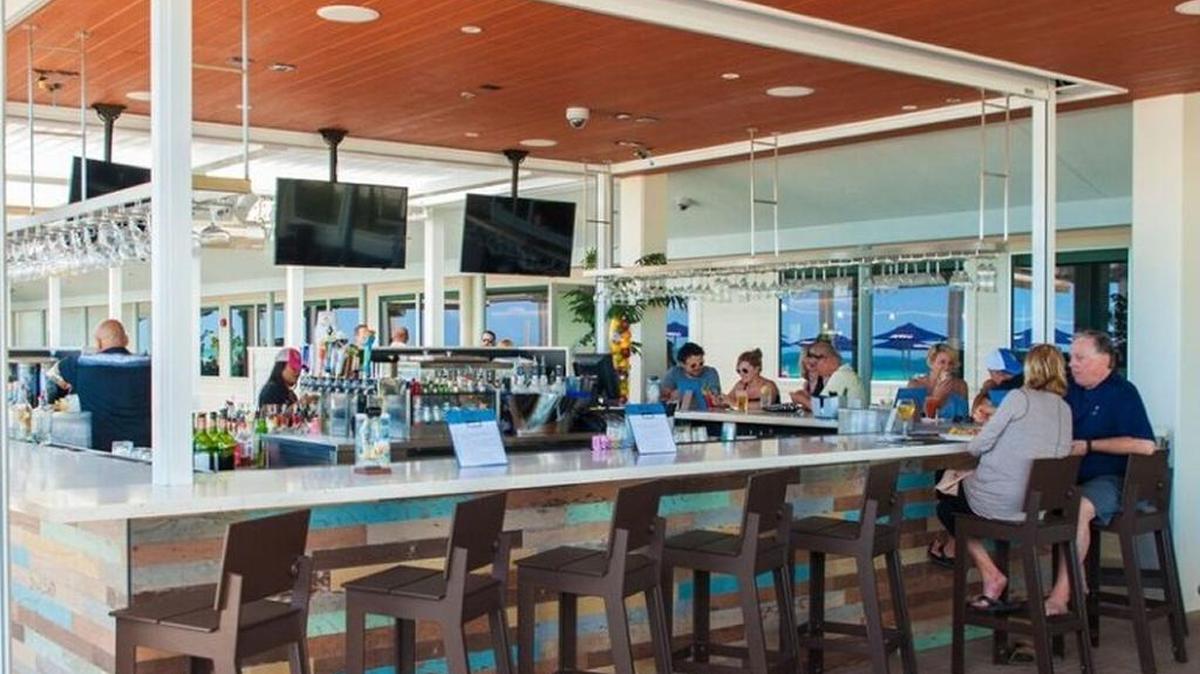 A new outdoor bar and deck were the last phase to be completed in the Beach House’s four-year renovation project.
