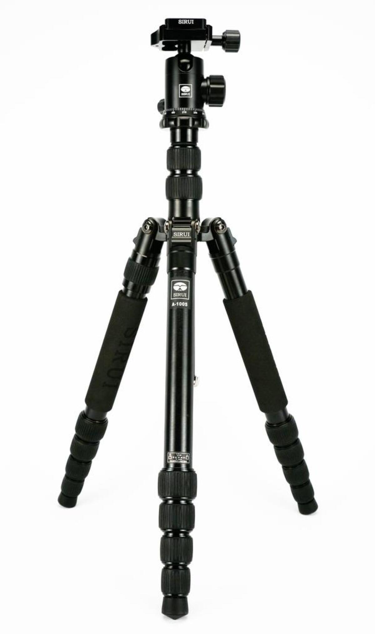 The Sirui A-1005 aluminum travel tripod kit.