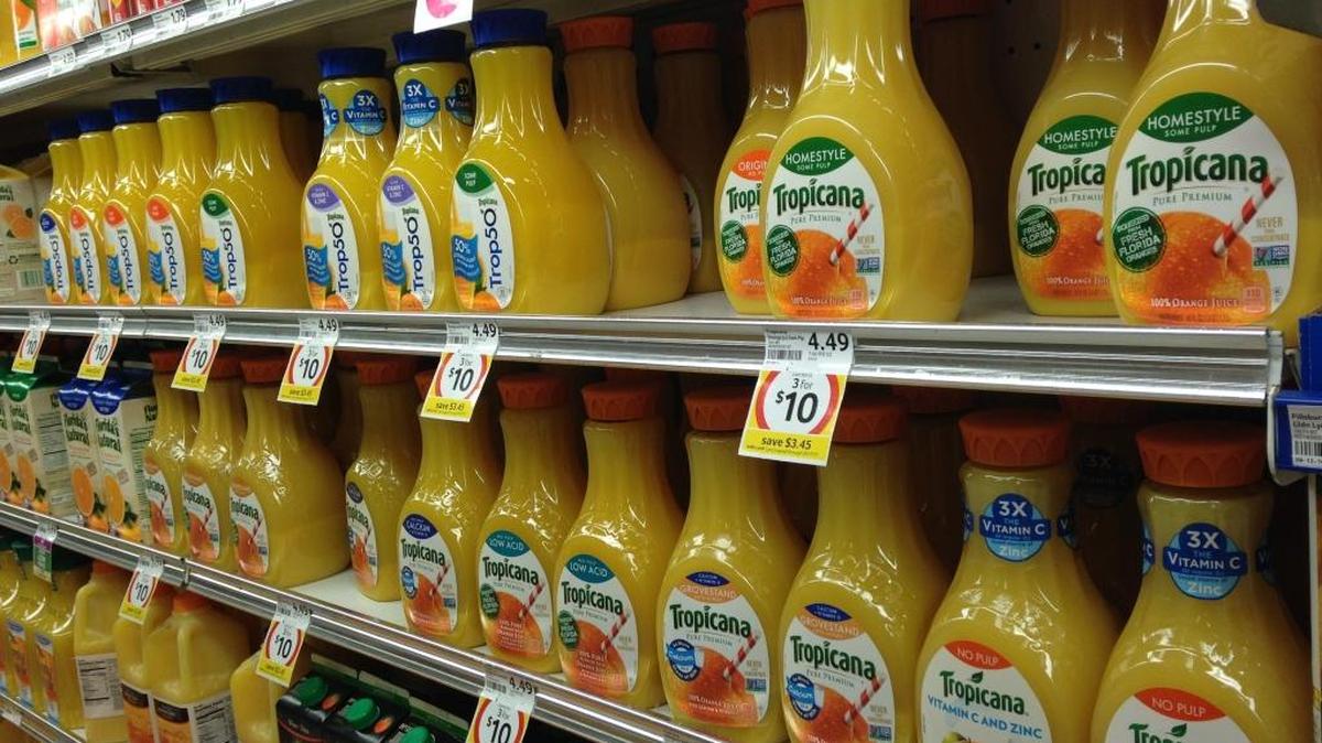 Tropicana products seemed to be holding their own on the shelves of a Bradenton supermarket this week.